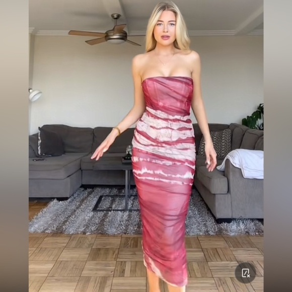 Zara Premium Midi Tulle Dres - Picture 4 of 16